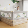 EAQ Toddler Bed Guard 150cm | No-Install Adjustable Gray Frog Rail
