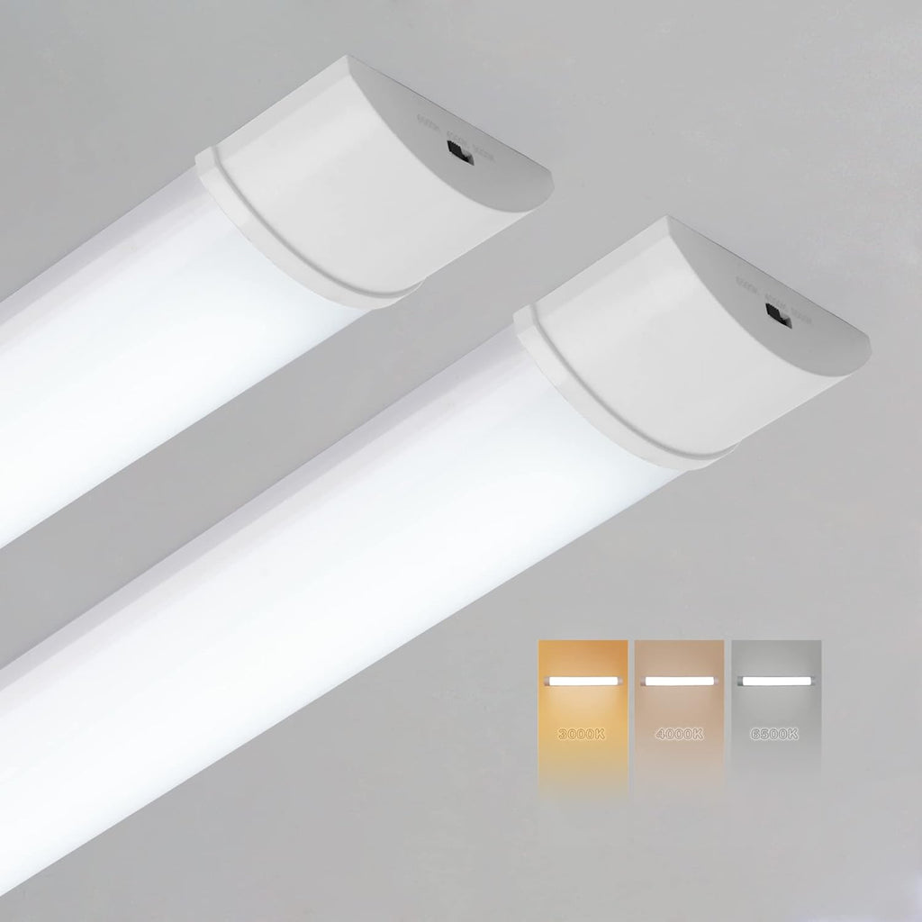 Sundertech 3FT LED Batten Light 2-Pack | 25W 3CCT Selectable Slim Fixture