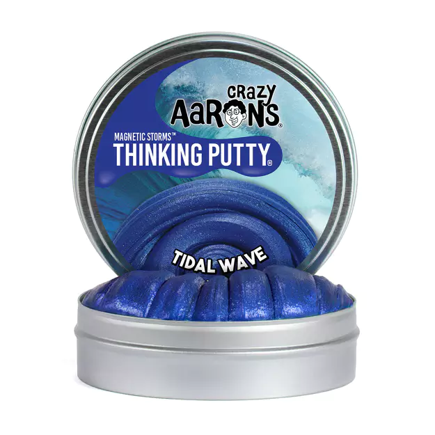 Crazy Aaron's Magnetic Thinking Putty – Tidal Wave Cobalt Blue with Magnet