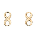 Gecko Jewellery 9ct Yellow Gold Infinity Symbol Stud Earrings