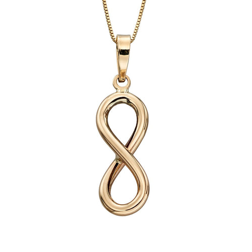 Infinity Symbol Pendant in 9ct Yellow Gold | Gecko Jewellery Retail