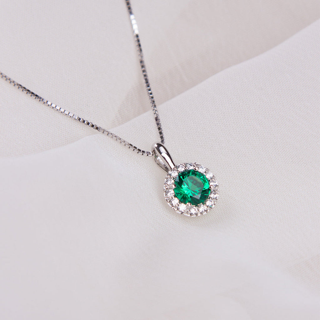 Gecko Jewellery Round 1.21ct Pave Pendant | Sterling Silver & Platinum