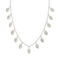 Gecko Jewellery Sterling Silver Multi Leaf Necklace | 45cm-50cm
