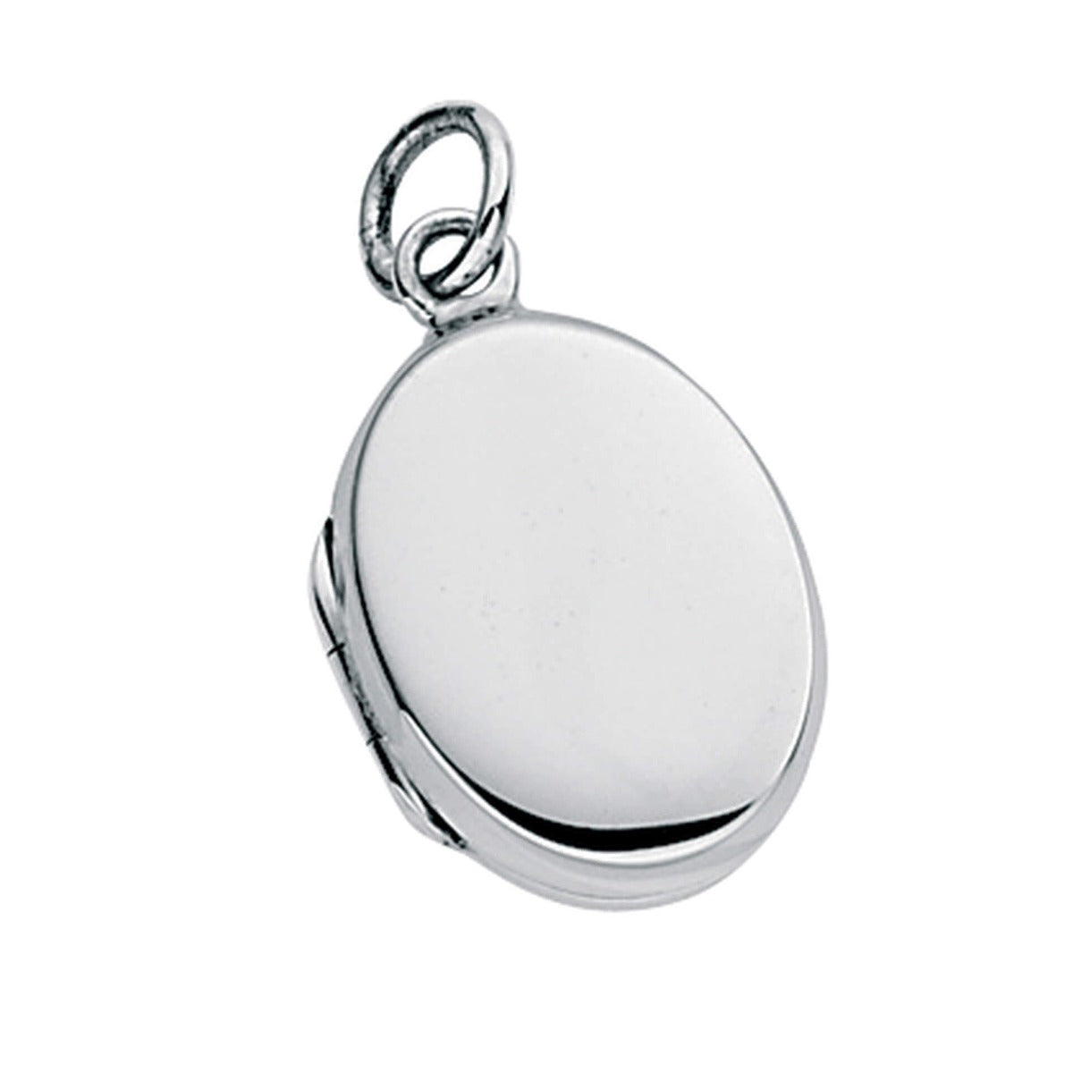 Gecko Jewellery Small Oval Locket Pendant | Engravable Sterling Silver