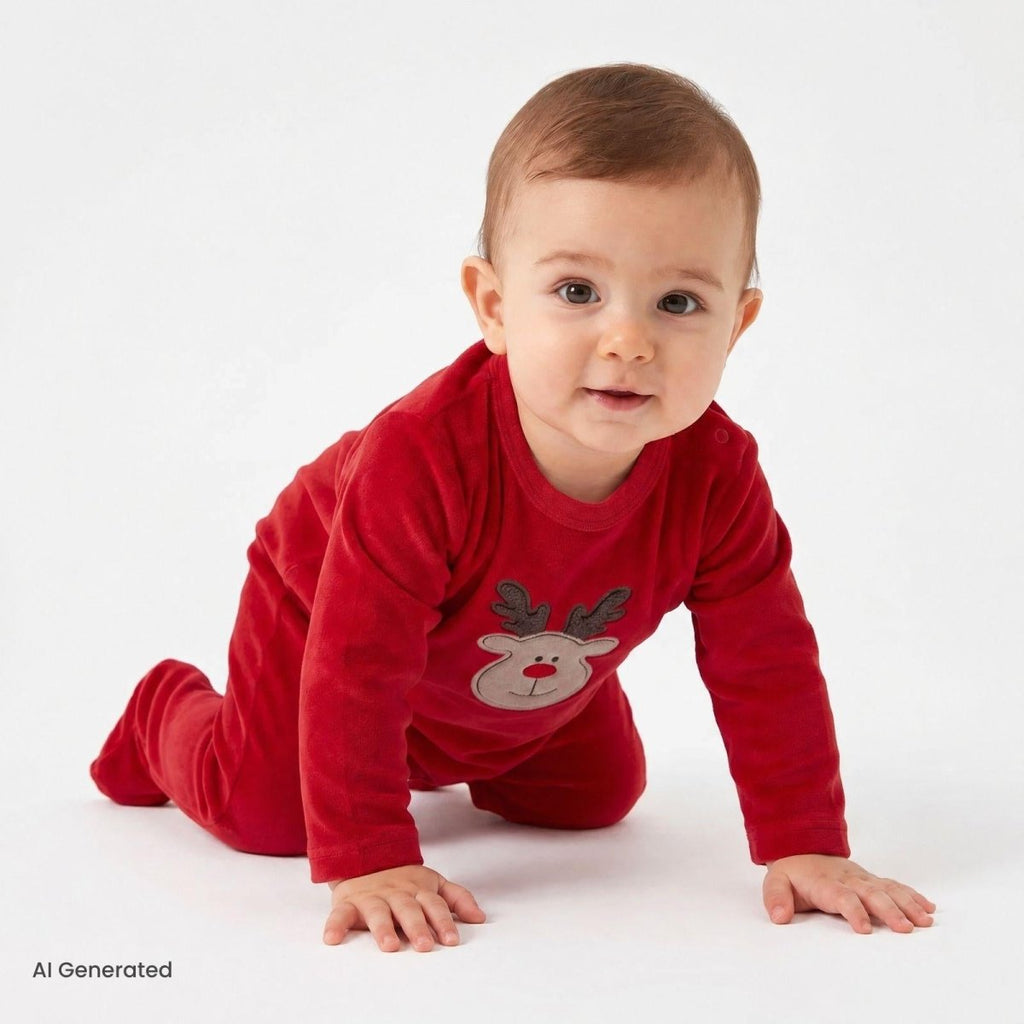 HelloBaby Animal Print Velour Long Sleeve Footed Baby Sleepsuit (Newborn to 6-9 Months)