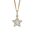 Gecko Jewellery Star Diamond Pendant in 9ct Gold - Sparkling Necklace