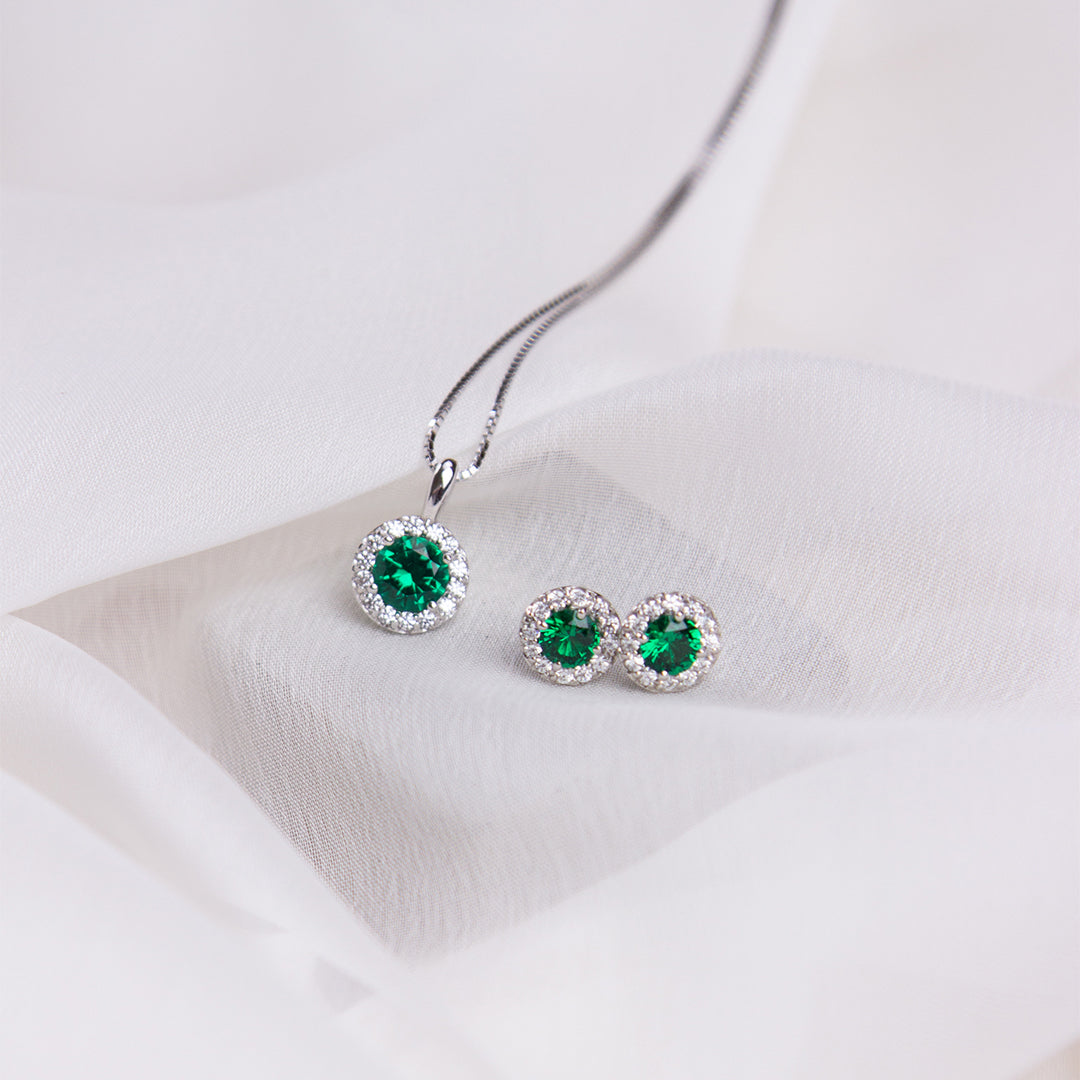 Gecko Jewellery Round 1.21ct Pave Pendant | Sterling Silver & Platinum