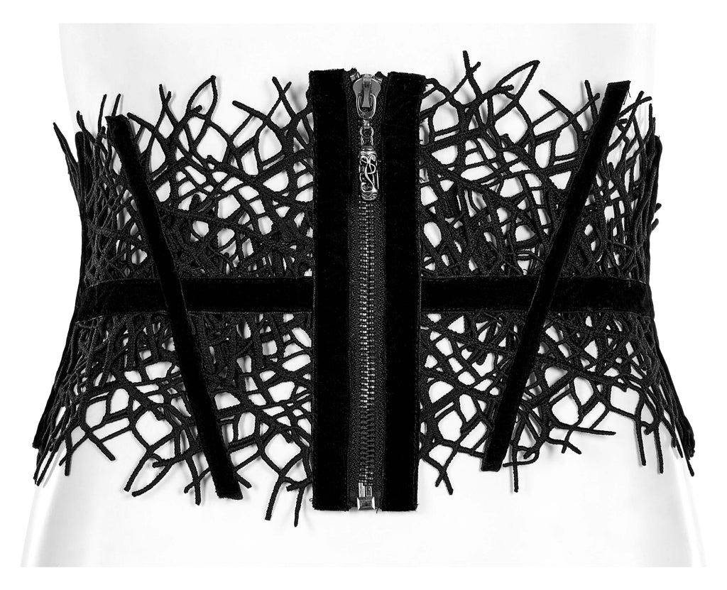 Punk Rave Bracken Waist Clincher – Withered Vine Fabric Corset Belt