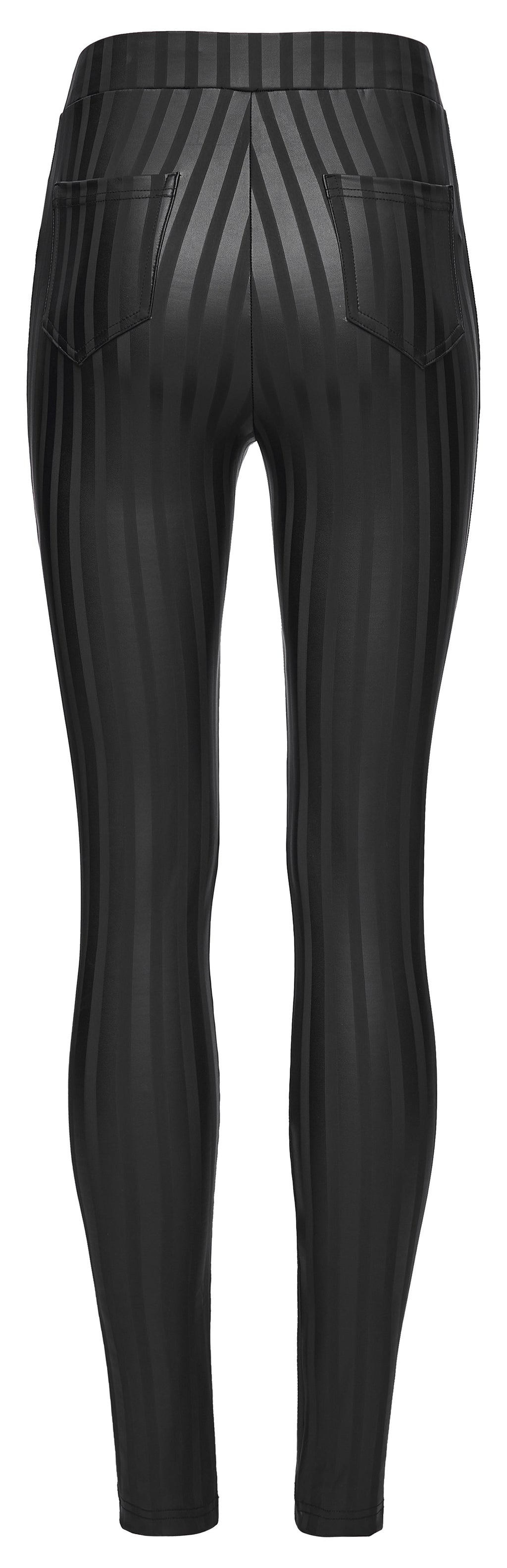 Punk Rave Althea Goth Leggings – High-Waisted Buckle Strap Skinny Pants
