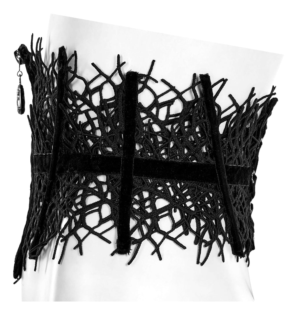 Punk Rave Bracken Waist Clincher – Withered Vine Fabric Corset Belt