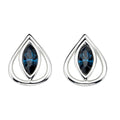 Gecko Jewellery Sterling Silver Montana Blue Crystal Teardrop Earrings