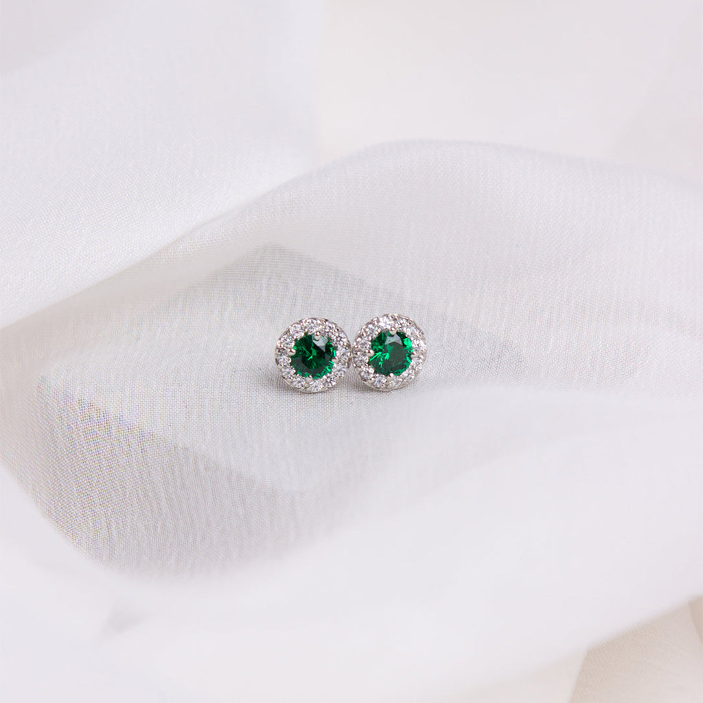 Gecko Jewellery Round 1.39ct Pave Stud Earrings | Sterling Silver