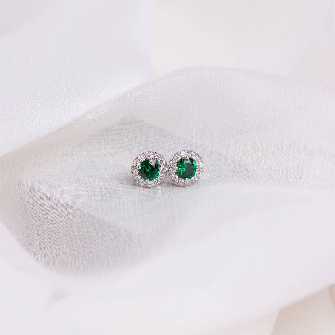 Gecko Jewellery Round 1.39ct Pave Stud Earrings | Sterling Silver