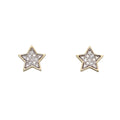 Gecko Jewellery Diamond Star Stud Earrings in 9ct Gold – Pair