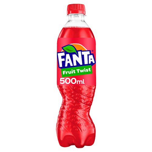 Fanta Fruit Twist Soda – 500ml Carbonated Soft Drink Bottle by Snaps