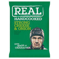 REAL Crisps Cheese & Onion – Hand Cooked Potato Crisps, 35g Bag