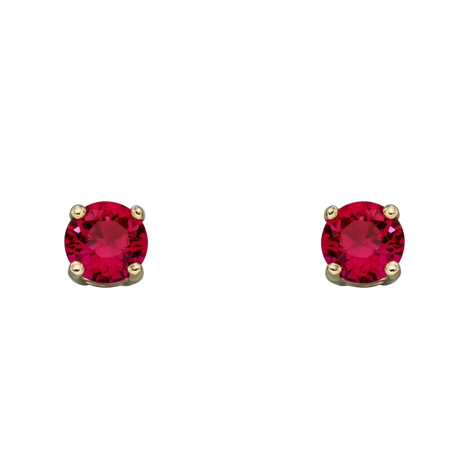 Gecko Jewellery 9ct Yellow Gold Birthstone Stud Earrings for Women