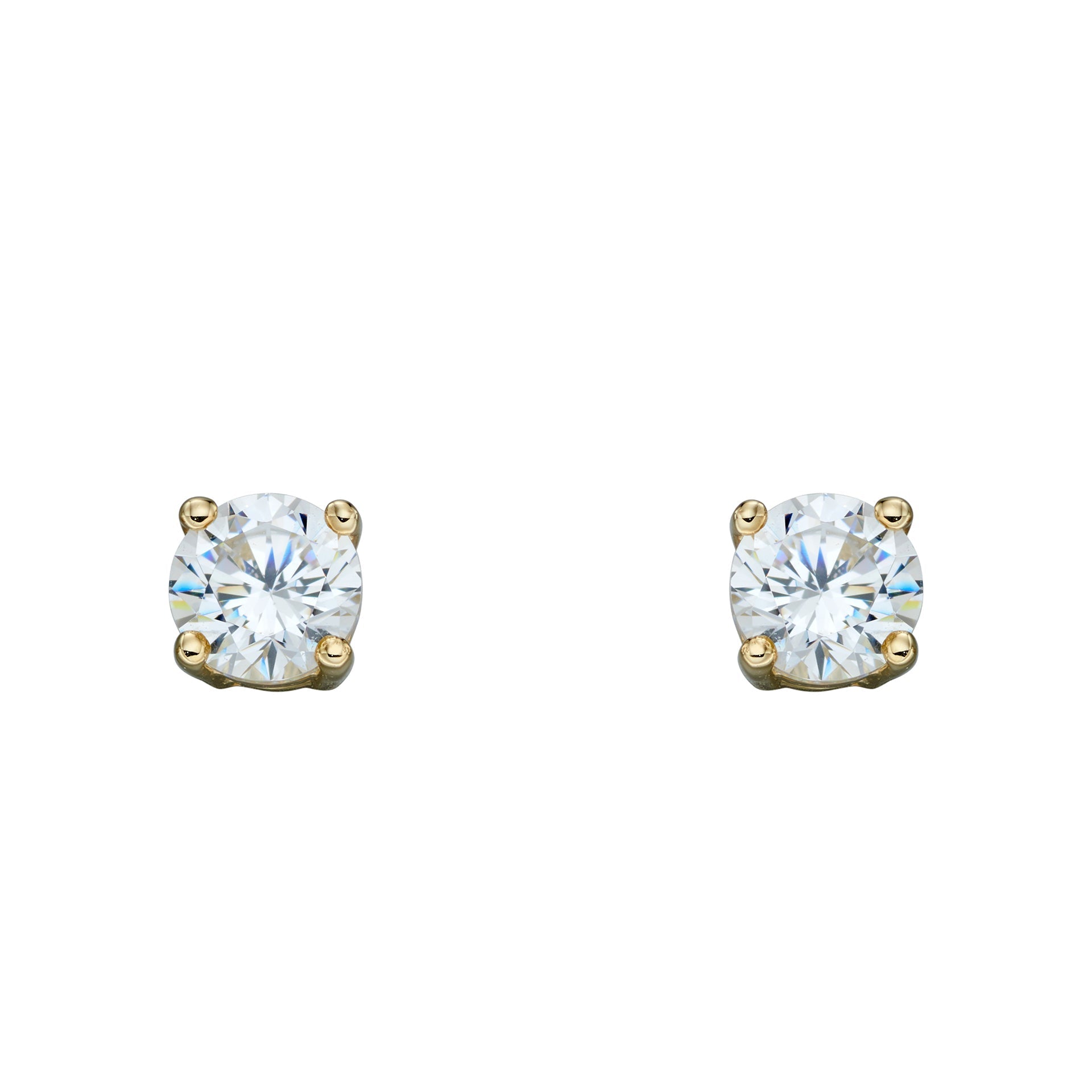 Gecko Jewellery 9ct Yellow Gold Birthstone Stud Earrings for Women