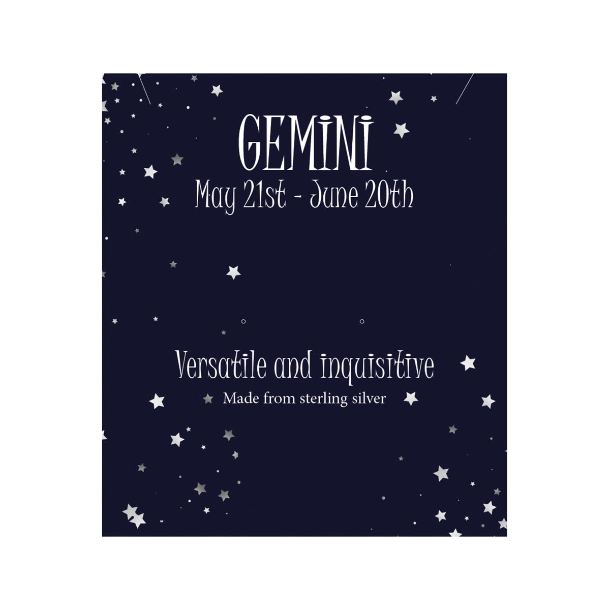 Gecko Jewellery Sterling Silver Zodiac Necklace - Constellation Pendant