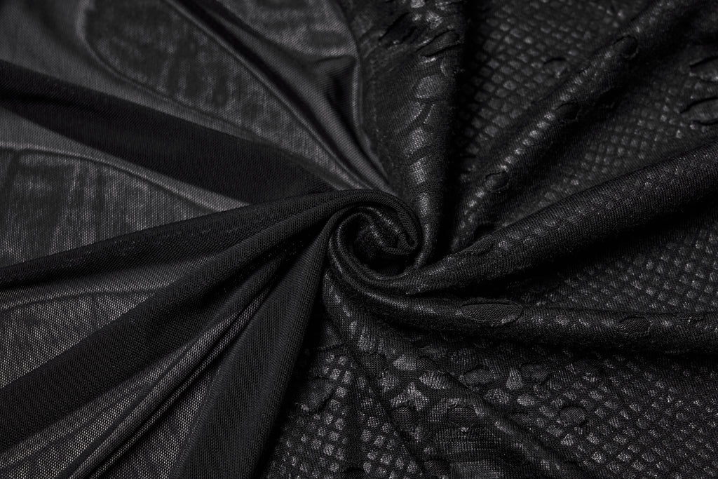 Punk Rave Seraphine Gothic Spinal Lace Panel Maxi Dress – Black