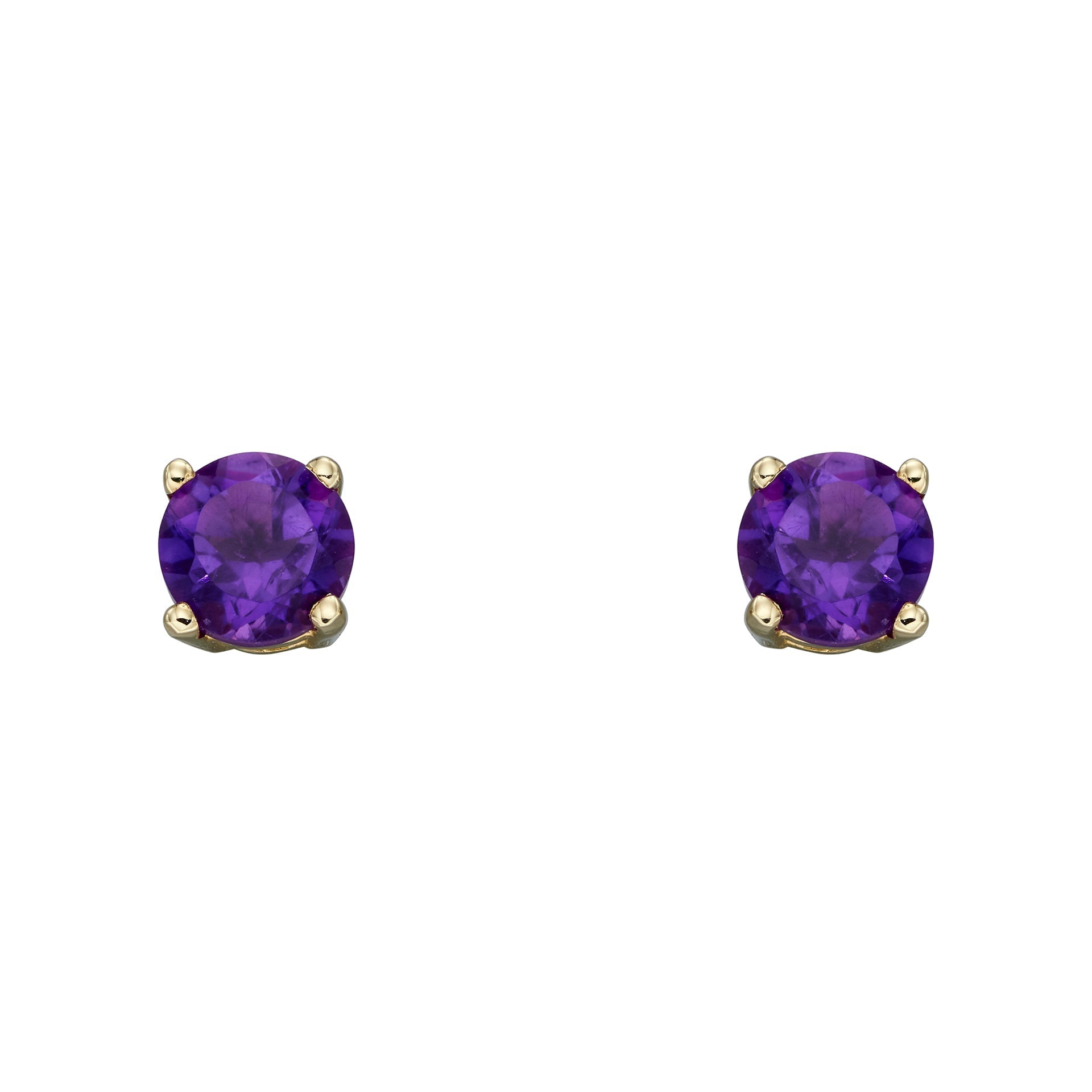 Gecko Jewellery 9ct Yellow Gold Birthstone Stud Earrings for Women