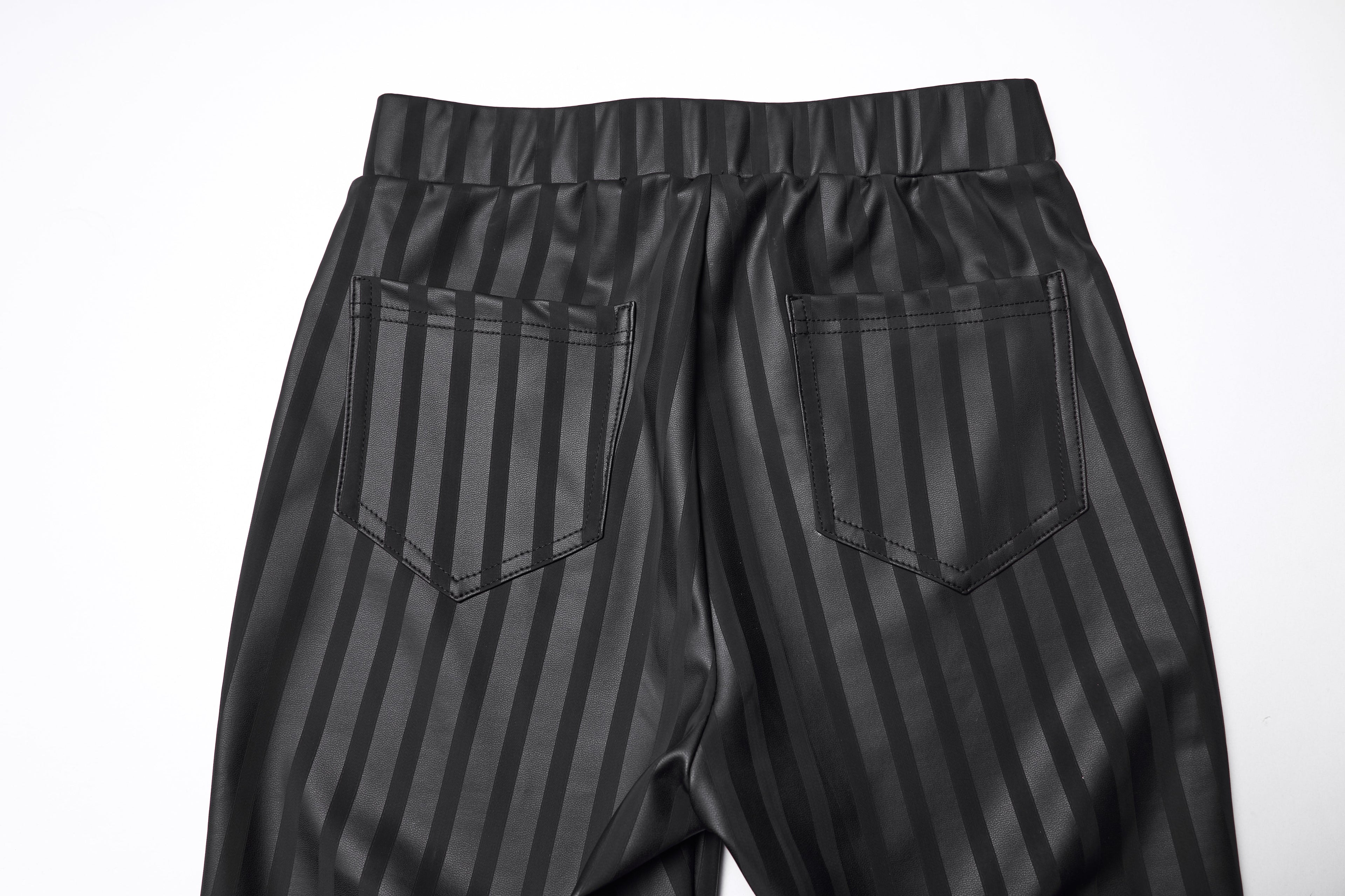 Punk Rave Althea Goth Leggings – High-Waisted Buckle Strap Skinny Pants