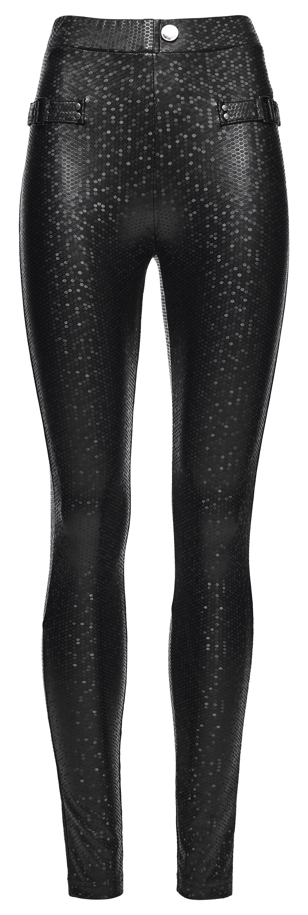 Punk Rave Ravenna Leggings – Black Prism Finish High-Waisted Skinny Fit