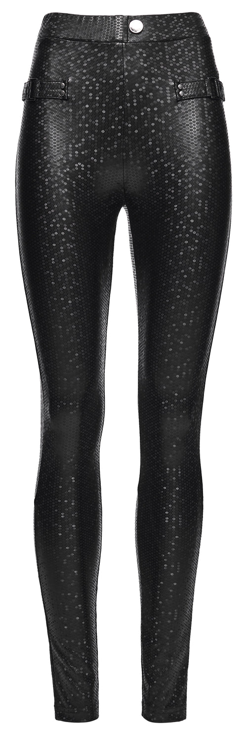 Punk Rave Ravenna Leggings – Black Prism Finish High-Waisted Skinny Fit