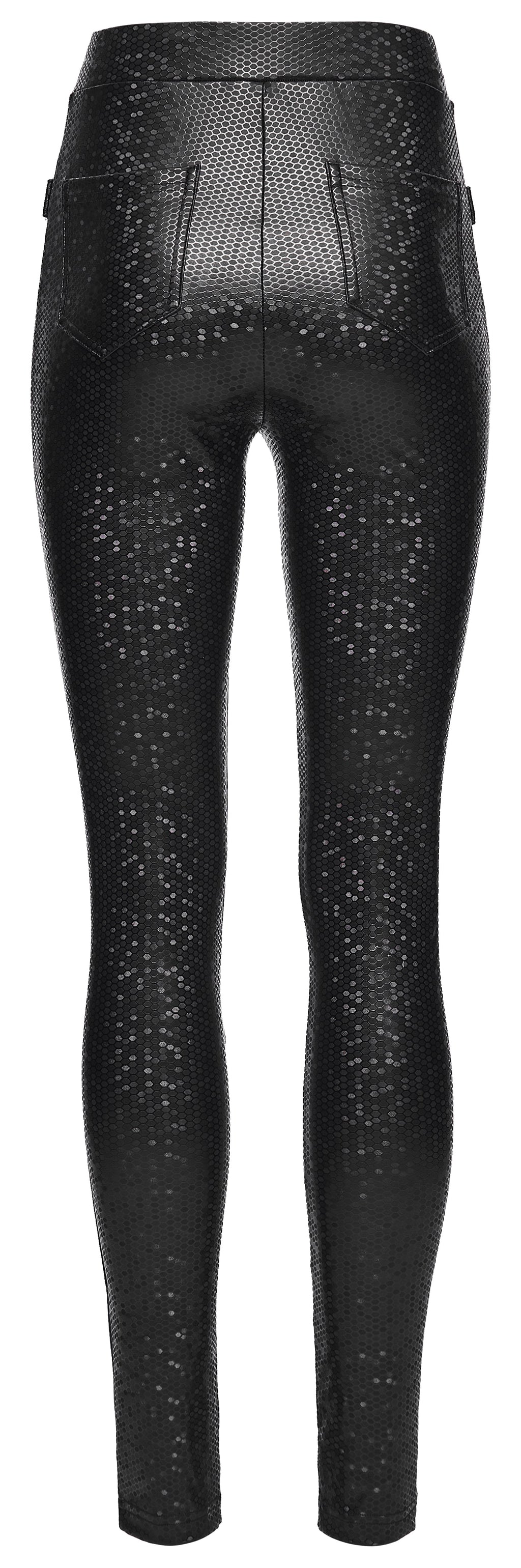 Punk Rave Ravenna Leggings – Black Prism Finish High-Waisted Skinny Fit