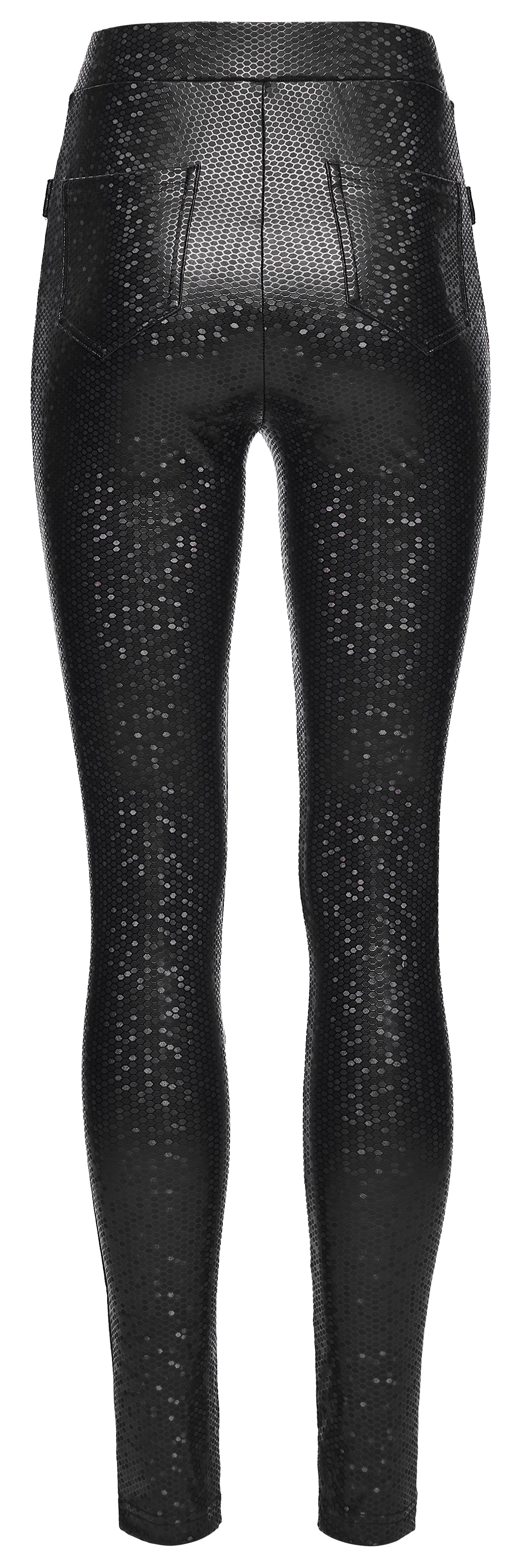 Punk Rave Ravenna Leggings – Black Prism Finish High-Waisted Skinny Fit