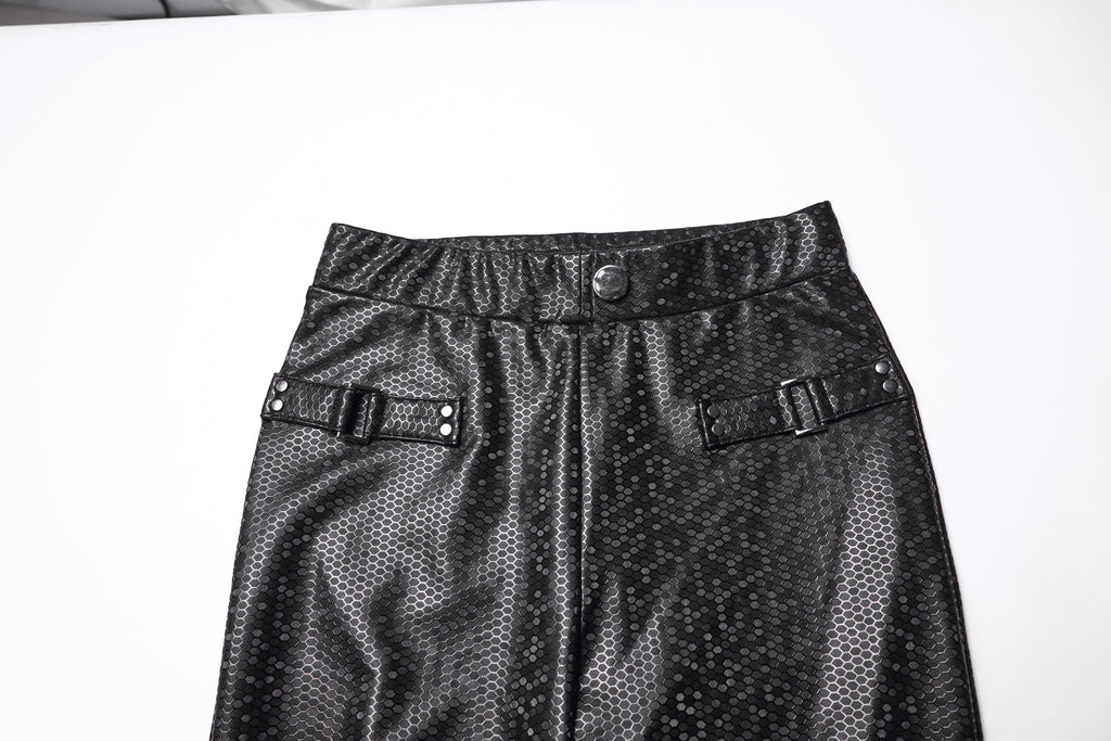 Punk Rave Ravenna Leggings – Black Prism Finish High-Waisted Skinny Fit