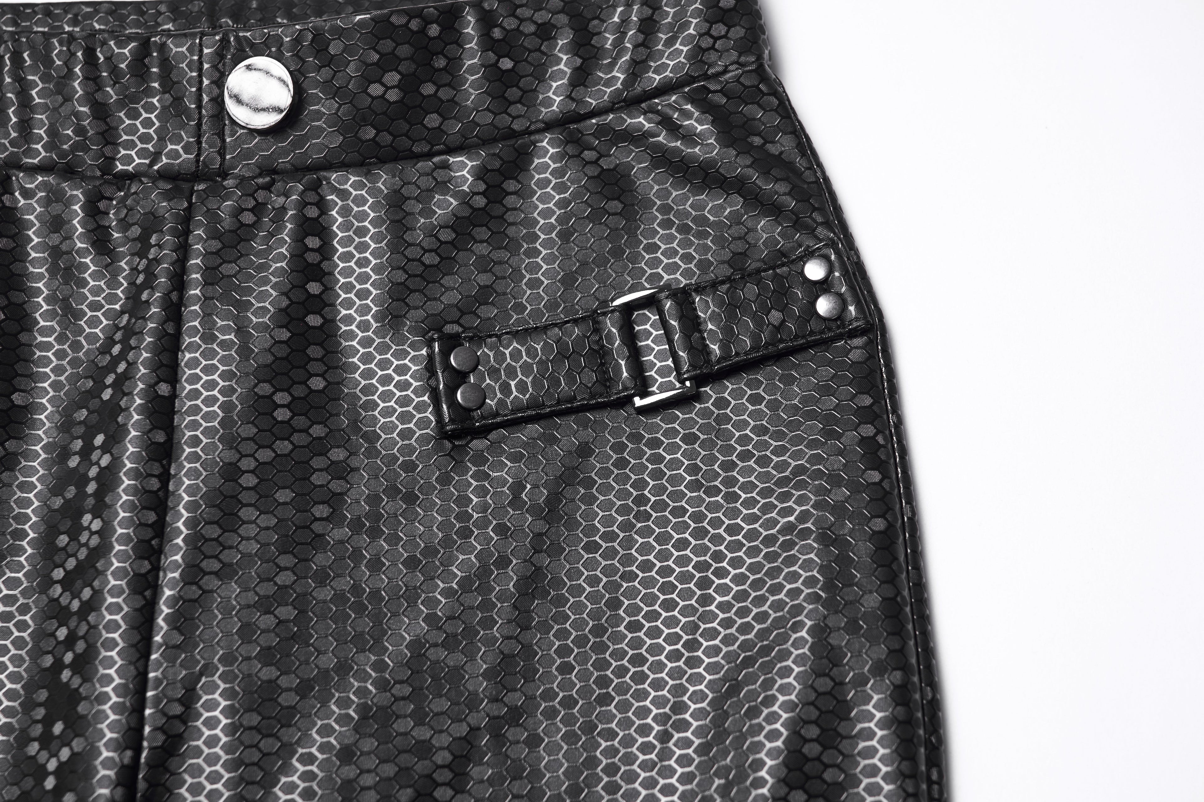 Punk Rave Ravenna Leggings – Black Prism Finish High-Waisted Skinny Fit