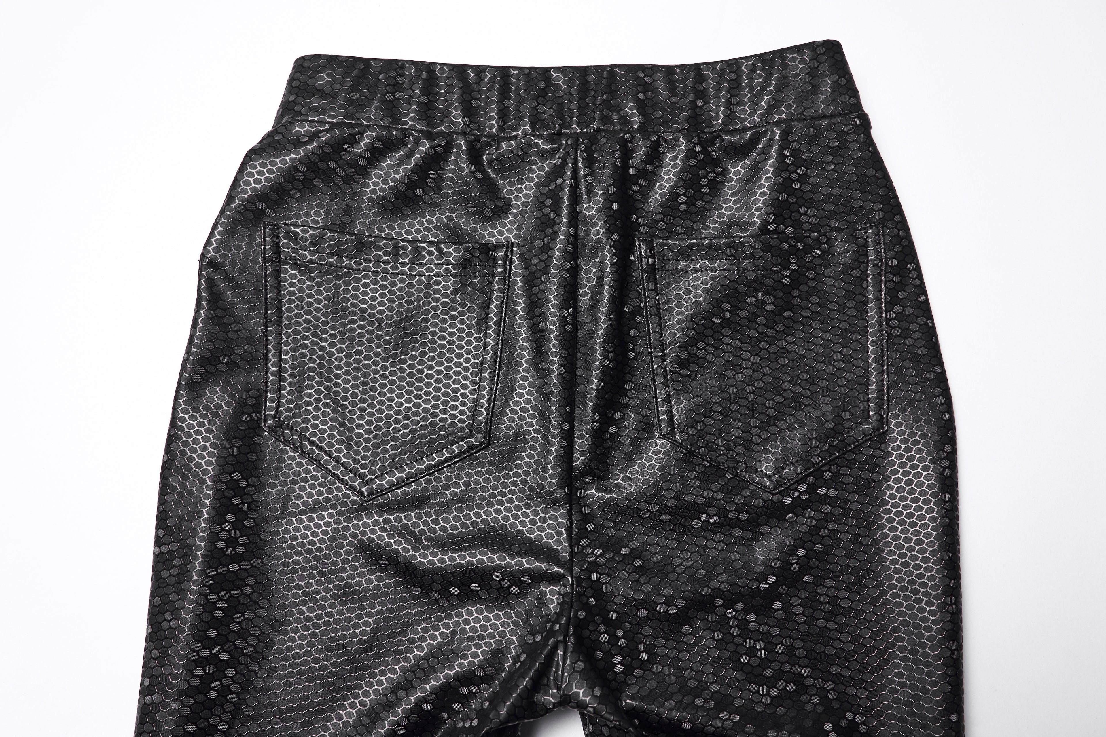 Punk Rave Ravenna Leggings – Black Prism Finish High-Waisted Skinny Fit