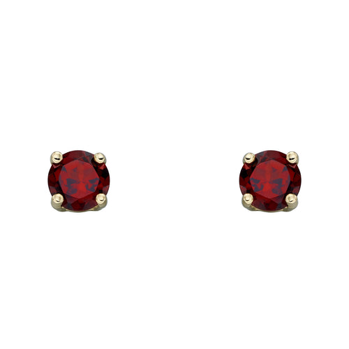 Gecko Jewellery 9ct Yellow Gold Birthstone Stud Earrings for Women