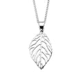 Gecko Jewellery Cut Out Leaf Pendant - Nature Inspired Silver Necklace
