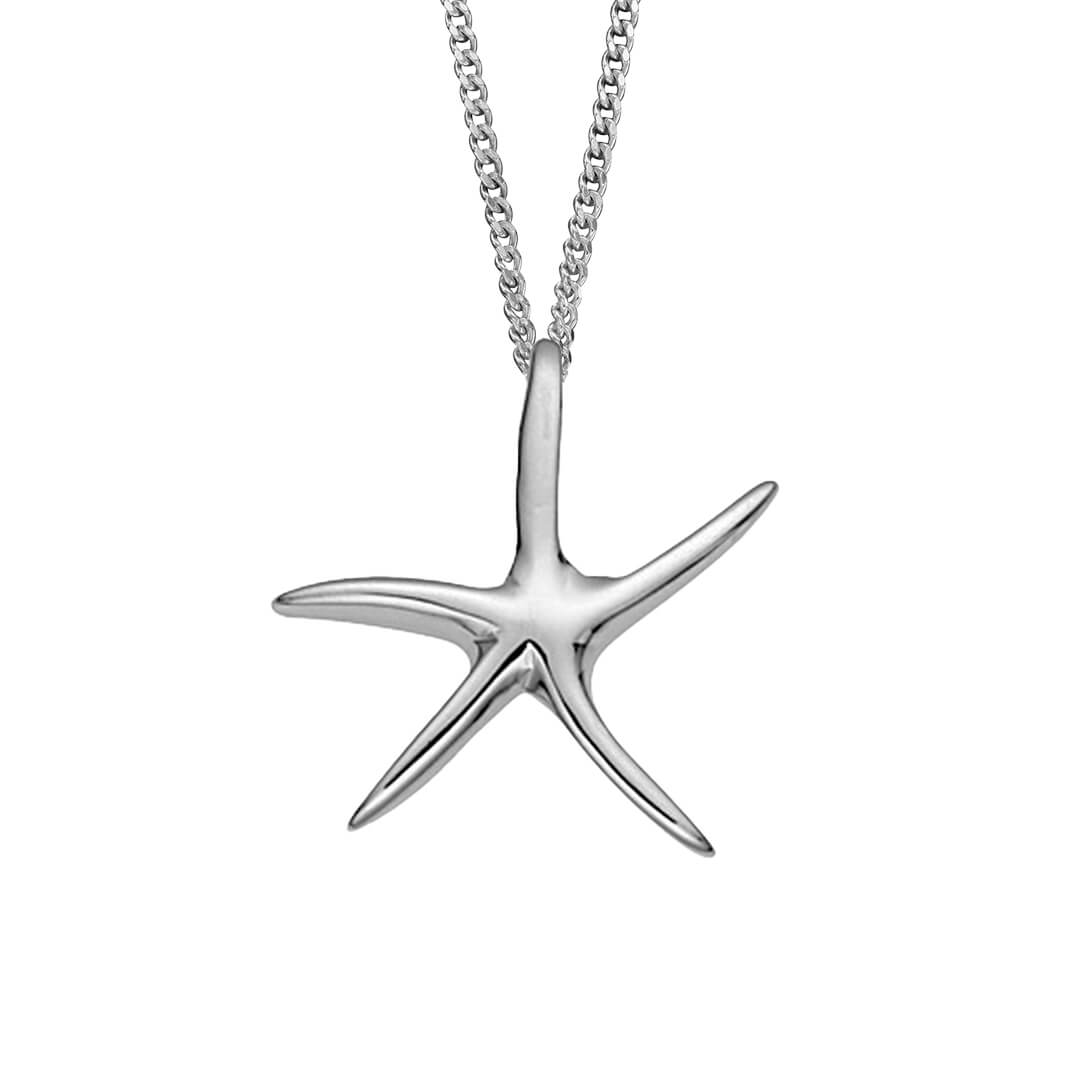 Gecko Jewellery Sterling Silver Small Starfish Pendant for Women