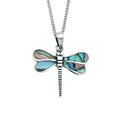 Dragonfly Paua Shell Pendant in Sterling Silver | Gecko Jewellery Retail