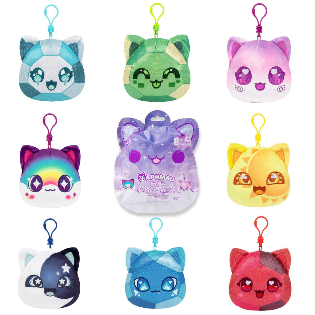 Aphmau MeeMeows Mystery Plush Clip-On Toy | Celestial Cat Keychain