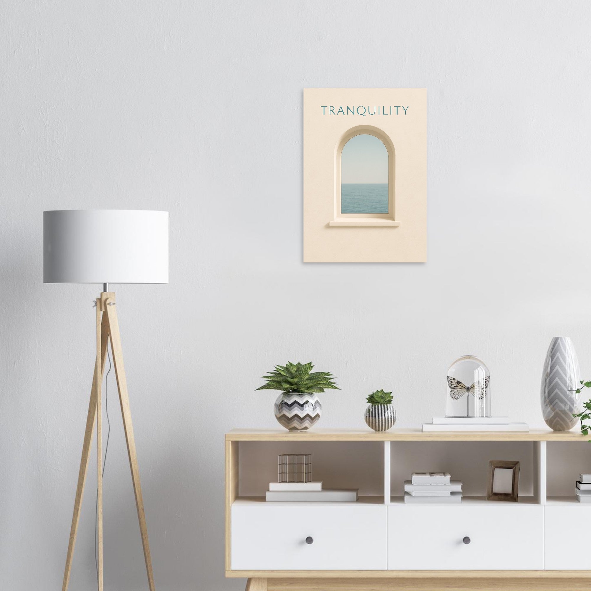 Tranquil Minimalist Ocean View Poster Print - Stunning Wall Art for Relaxation
