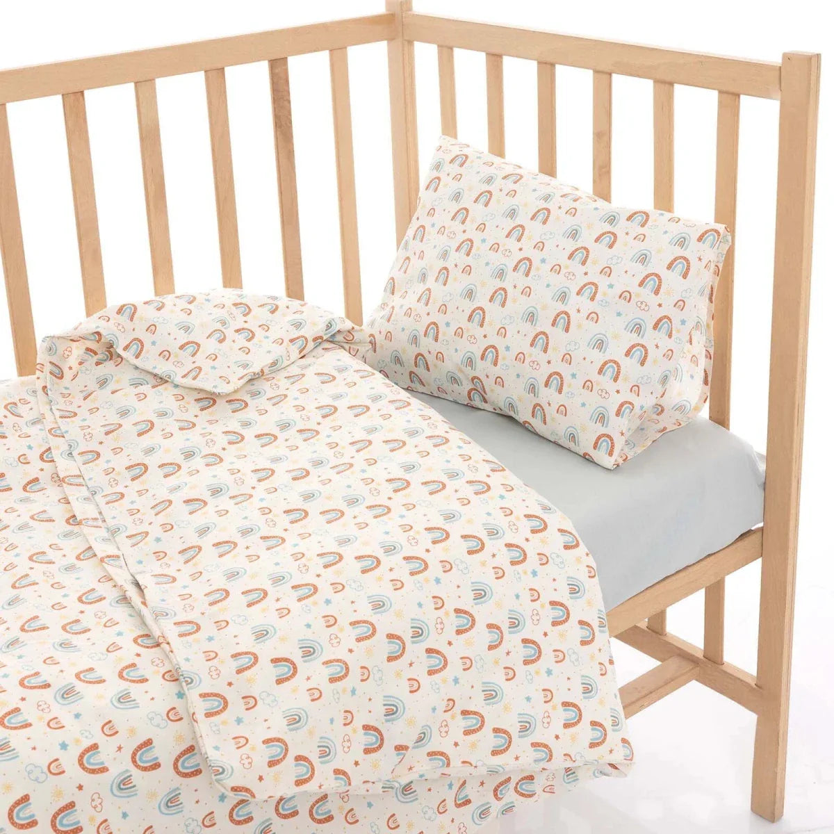 Little Dreams Girls 100% Cotton Baby Duvet Cover Set 100x150 cm - Printed