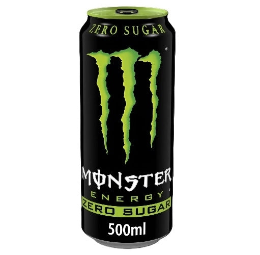 Monster Energy Zero Sugar Drink - 500ml Caffeine Beverage by Snaps
