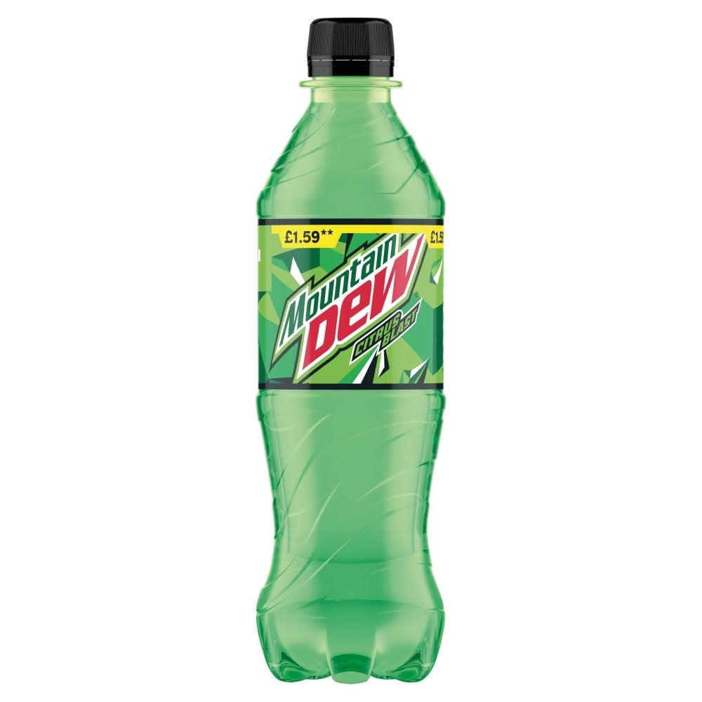 Mountain Dew Citrus Soda – 500ml Caffeinated Carbonated Soft Drink