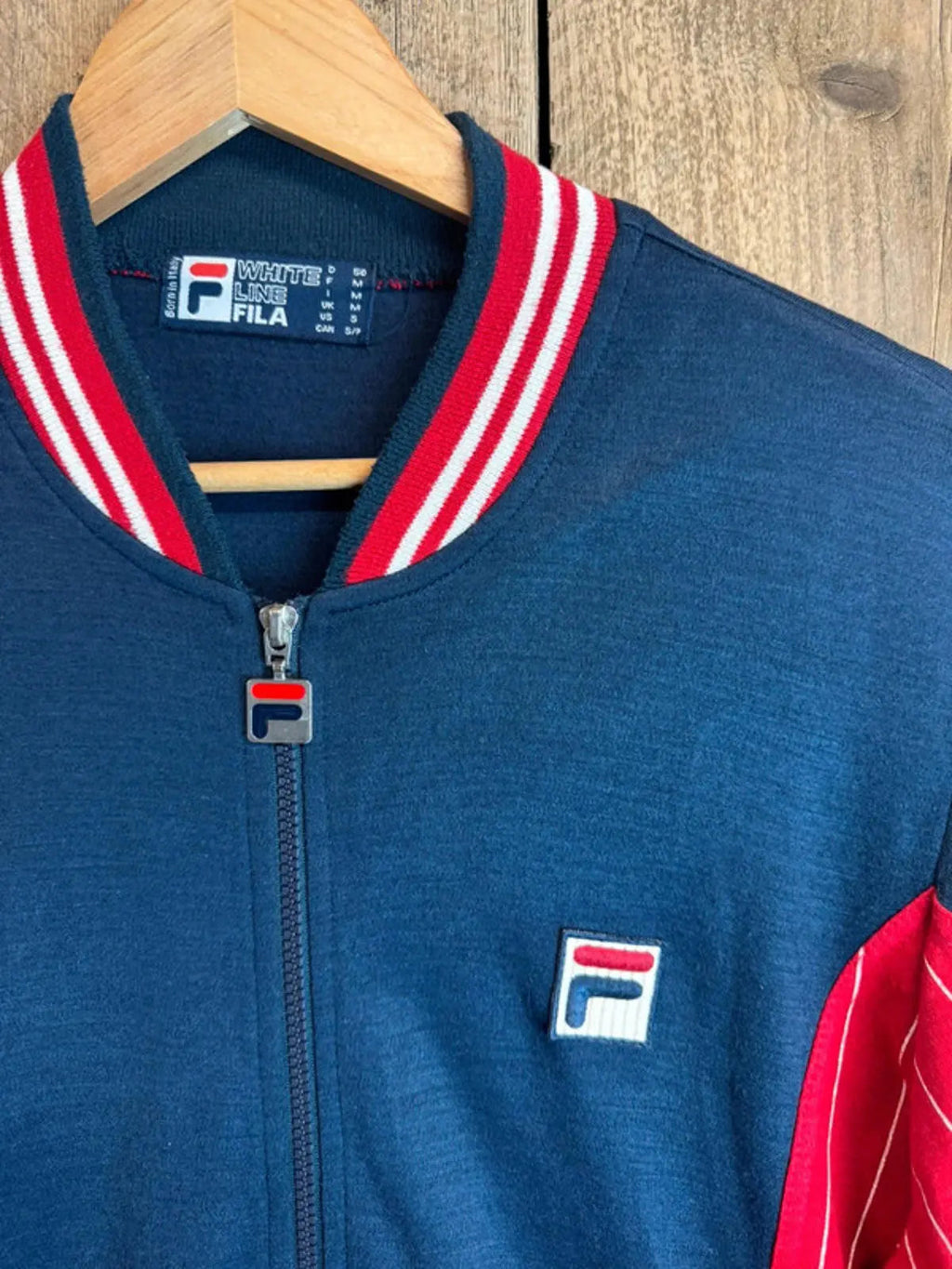 Vintage Fila Retro Tracksuit Top Jumper Jacket Mens Medium
