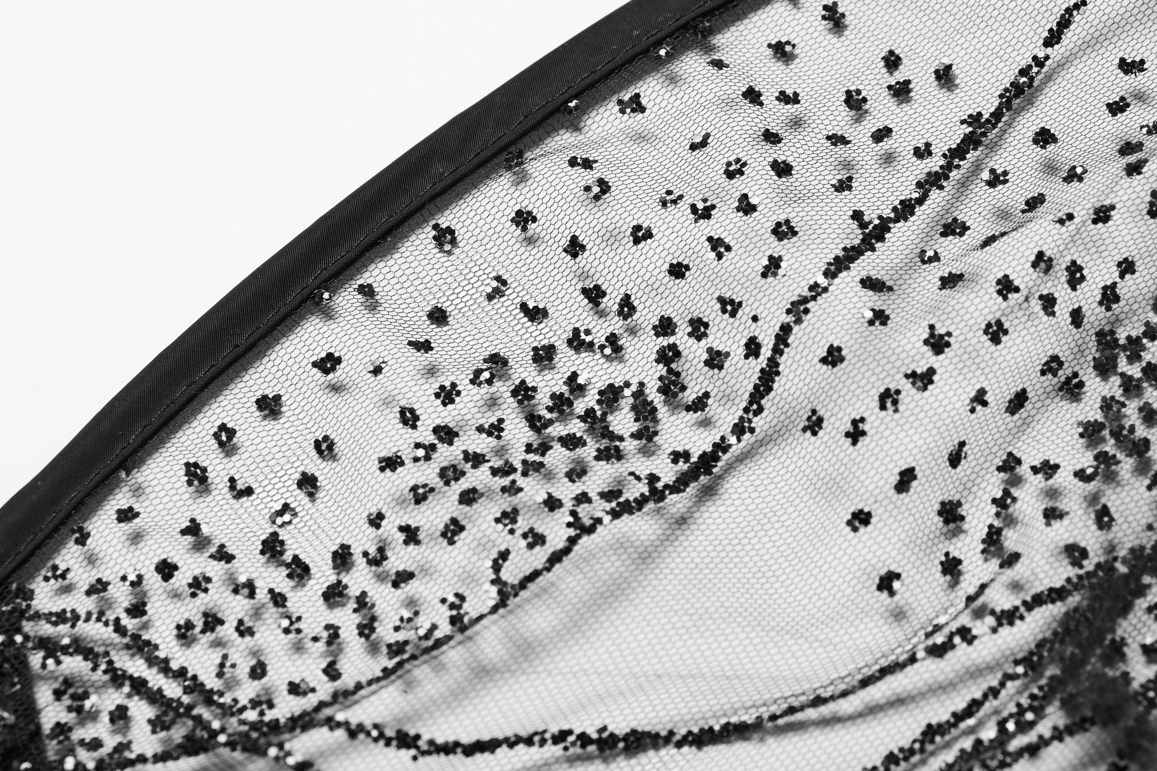 Punk Rave Morrigan Gothic Butterfly Wings – Black Mesh & Distressed Net