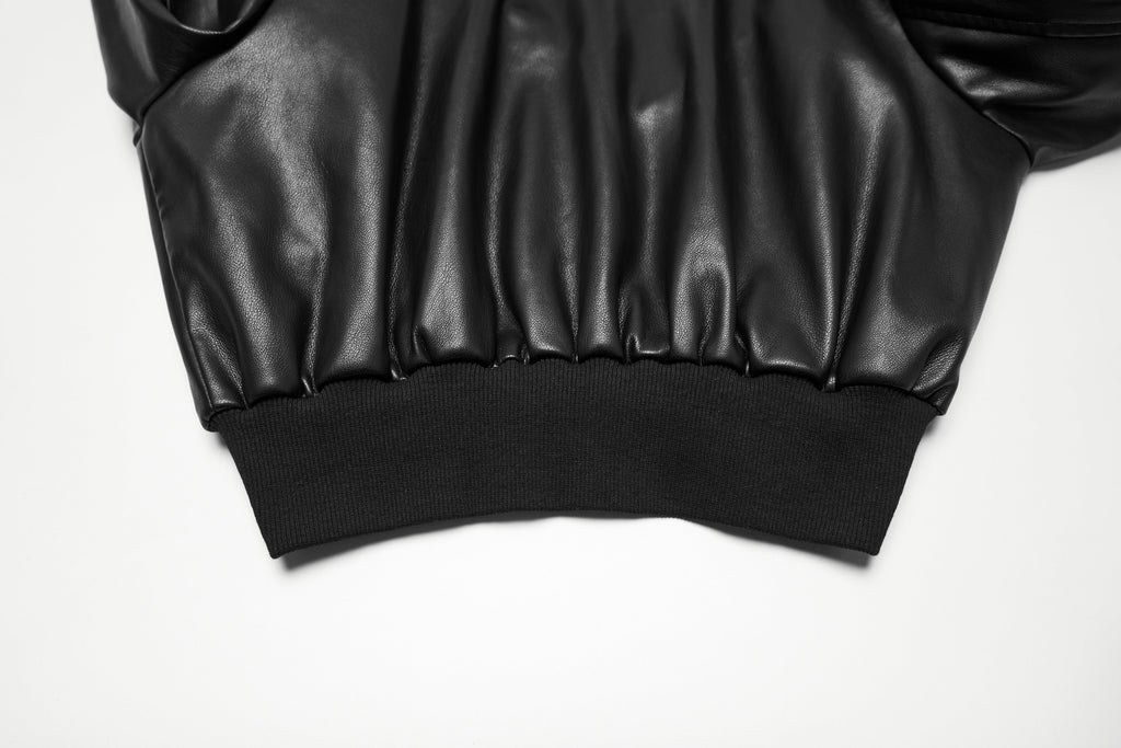Punk Rave Nyx Hooded Faux Leather Jacket – Gothic Skull Studded Coat