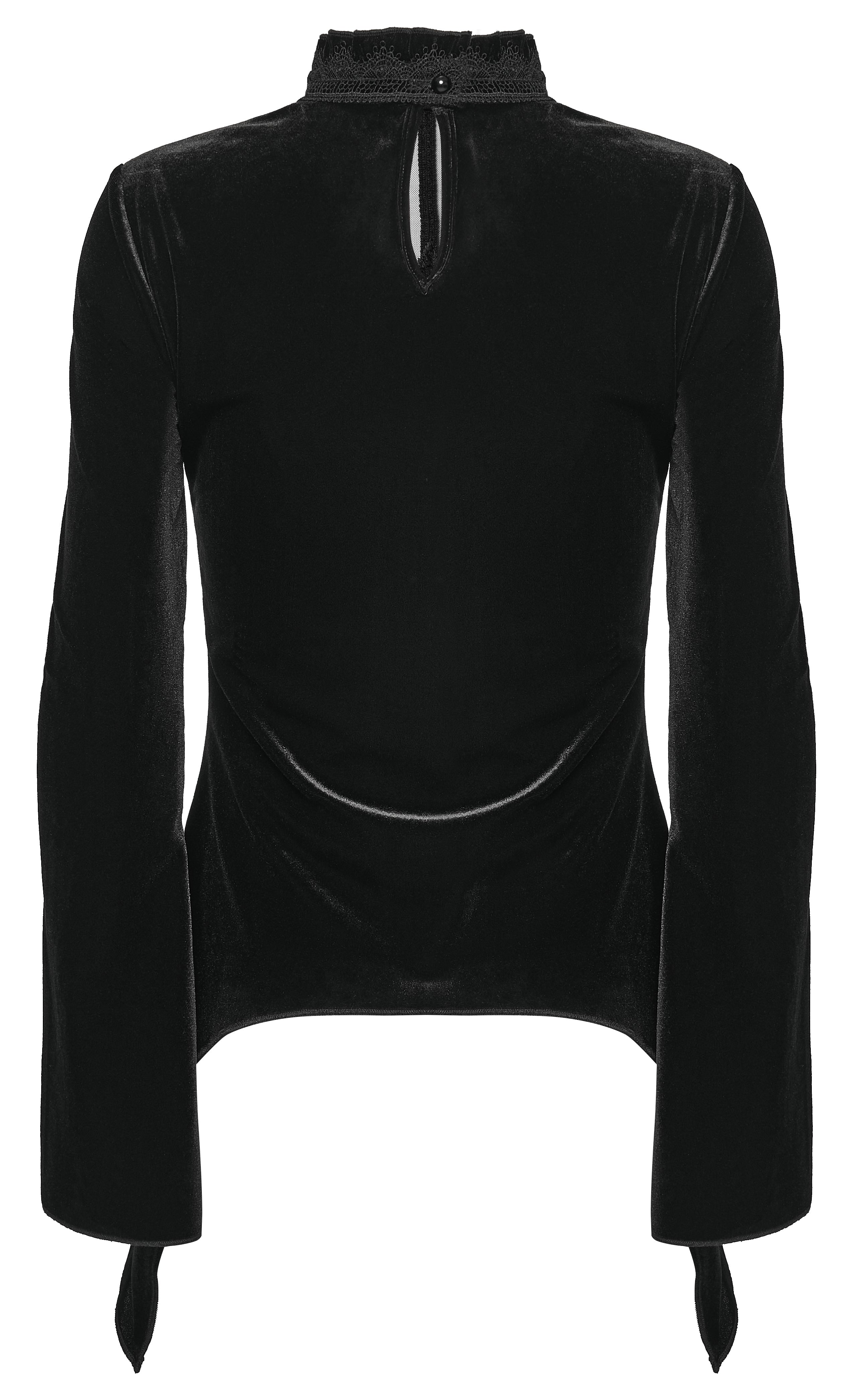 Punk Rave Belladonna Demon’s Hand Velvet Gothic T-Shirt – Red