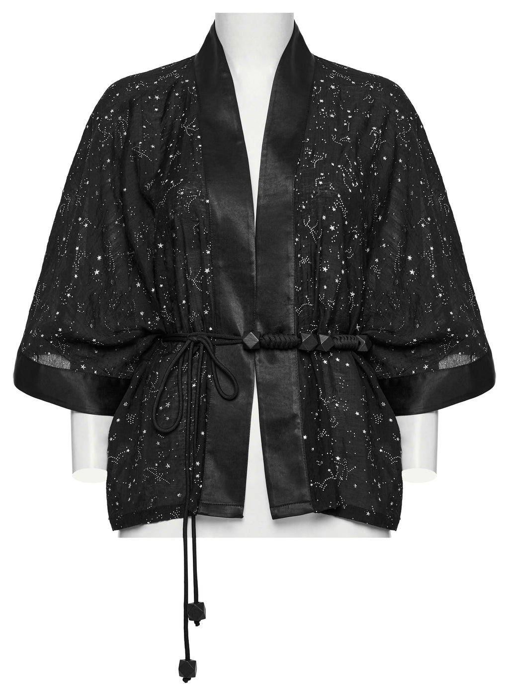 Punk Rave Augusta Constellation Print Kimono Jacket – Textured Tencel