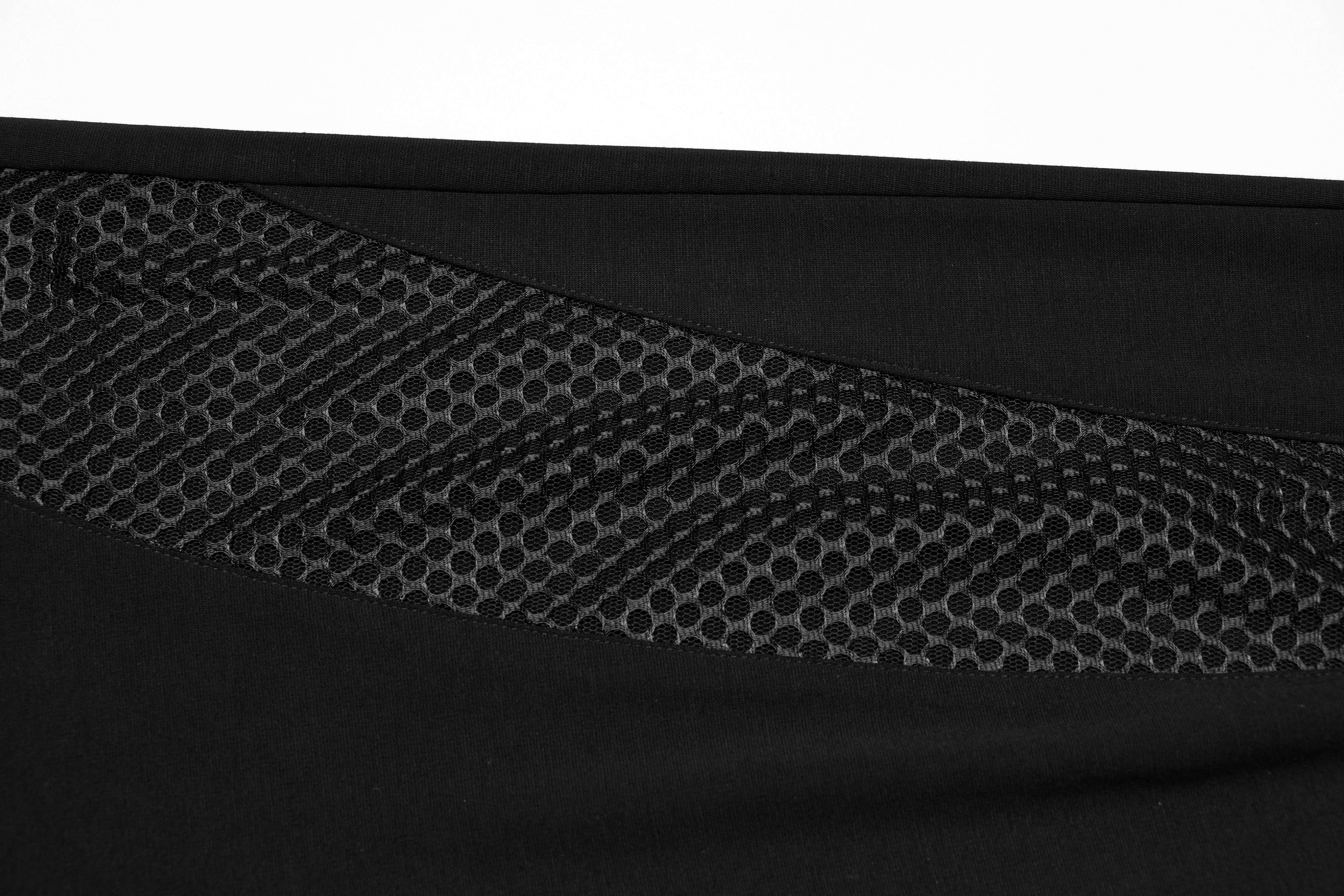 Punk Rave Ausha Leggings – Black Honeycomb Mesh and Knitted Fabric