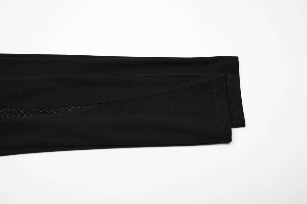 Punk Rave Ausha Leggings – Black Honeycomb Mesh and Knitted Fabric