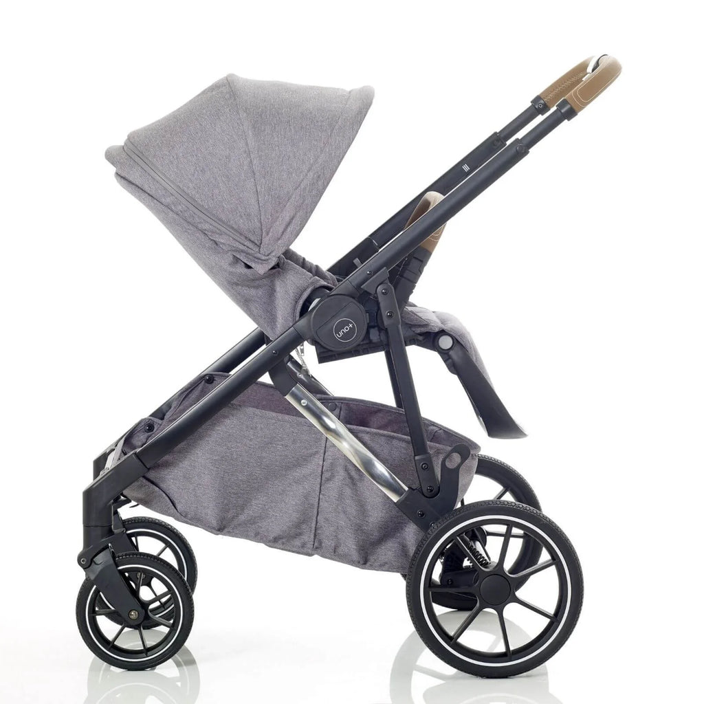 Mee-Go UNO Plus 3-in-1 with ISOFIX Base Travel System - Grey/Chrome